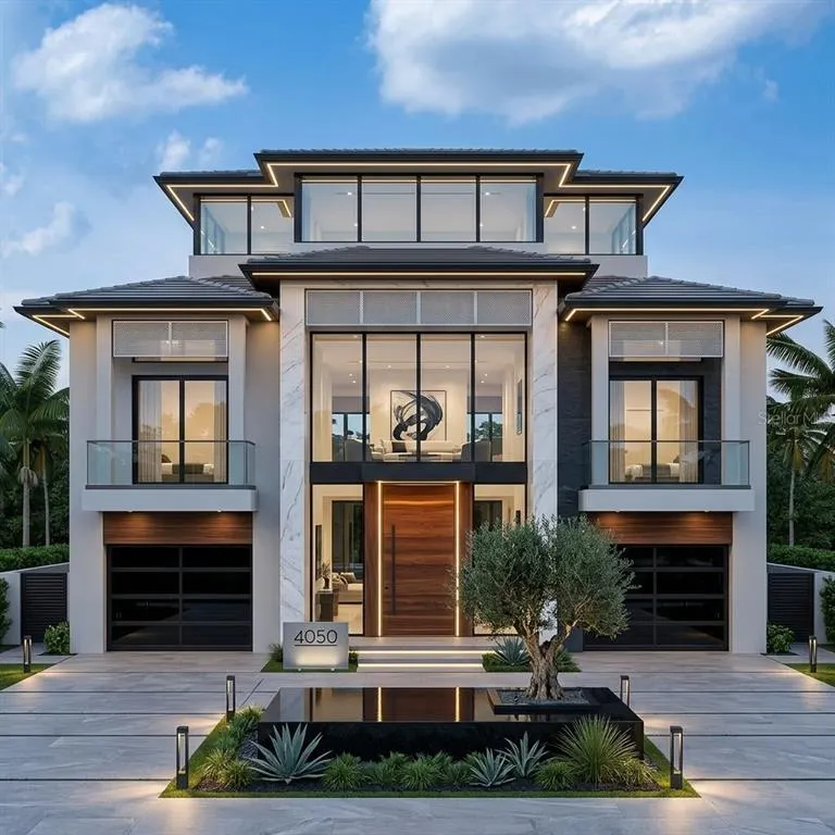 Modern Waterfront Residence on Hawk Island — 4223 Hawk Island Drive, Bradenton, FL 34208